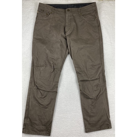 Kuhl Rydr Ryder Brown Canvas Hiking Work Pants Men’s 38x32 - Picture 3 of 7